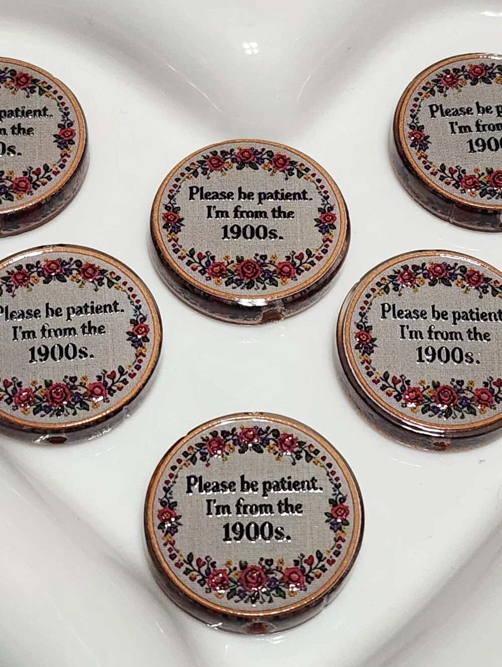 Patient‎ 1900s Beads 2 Pcs Focal Beads Beaded Pen Jewelry Making Crafts Charms